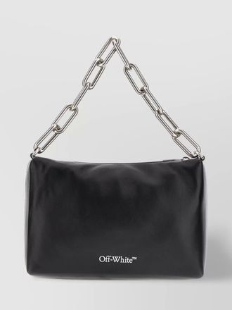 Off-white leather shoulder bag chain strap
