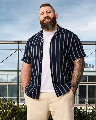 Jack & Jones Jack & Jones Coba Stripe Shirt - Navy