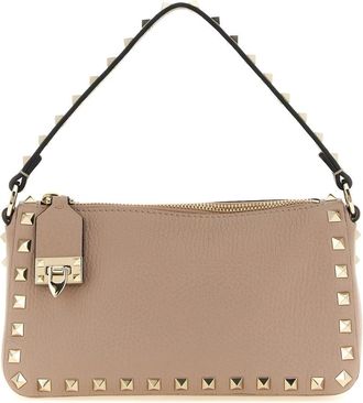 Valentino Garavani Rockstud Small Leren Schoudertas - Dames - Handtassen - Roze - ONE Size - Leer - Tassen