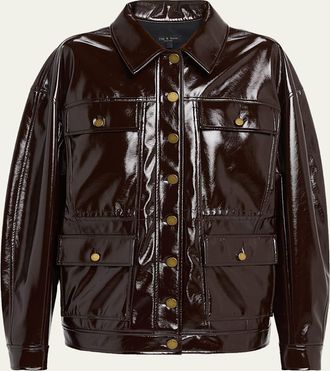 Rag & Bone Amy Faux Patent Leather Jacket