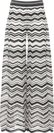 D.exterior Black Lurex Geometric Straight-Leg Pants