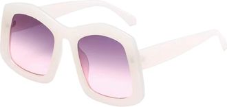 Generic Large Frame Personalized Decorative Sunglasses Mens And Womens Outdoor Party Photo Vacation Sports Sun Glasses(Purple)