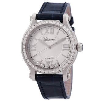 Chopard Happy Sport Automatic Diamond Silver Dial Ladies Watch 278608 3003