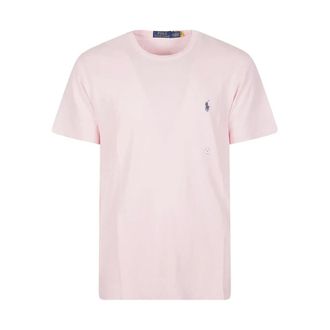 Polo Ralph Lauren T-Shirts, male, Pink, Size: M Knit T-Shirt