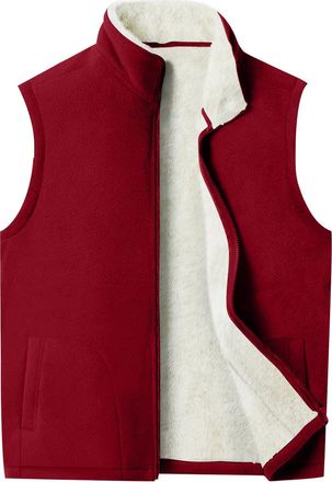 Generic Gilet for Men Uk Zip up Fleece Quilted Outerwear Gilets Golf Cycling Body Warmers Winter Thermal Waistcoat Lightweight Windproof Sleeveless Jacket Sle
