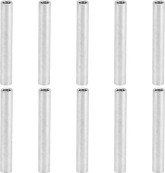 OEM 10 Espaciadores Redondos Sin Rosca De Aleaci&oacute;n De Aluminio, 6 Mm De Di&aacute;metro Exterior, 43 Mm De Longitud, Soportes De Montaje
