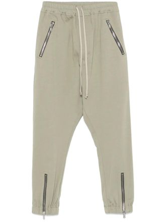 Rick Owens Tecuatal track pants - men - Organic Cotton/Buffalo Horn - 48 - Green