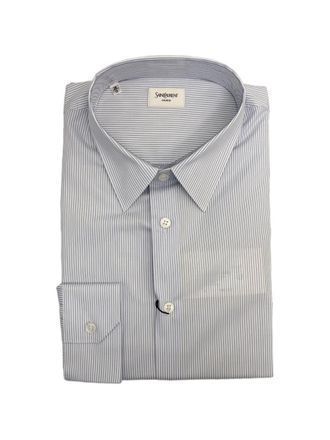 Saint Laurent Mens Shirts Clear Blue