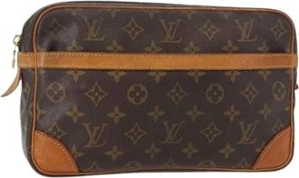 Louis Vuitton Pre-owned Clutches, female, Brown, Size: ONE SIZE Pre-owned Vintage Canvas Clutch