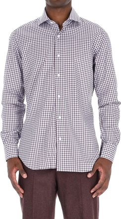 Barba Culto Line Micro Pattern Cotton Shirt