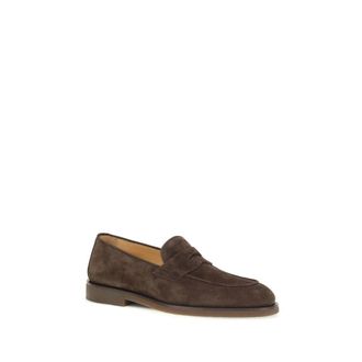 Brunello Cucinelli Suede Calf Leather Loafer - Brown