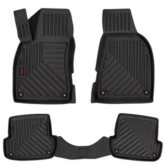 OEM Alfombrillas De Goma 3d Para Audi A4 B6 (sed&aacute;n, Familiar, Cabrio, Avant, 2001-2004) - Borde De 5 Cm