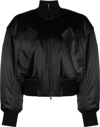 Alexander Wang Logo-Tag Padded Bomber Jacket