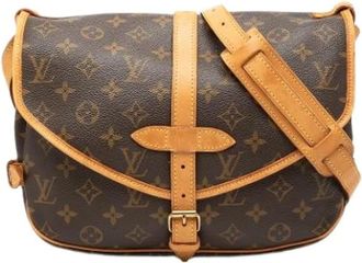 Louis Vuitton Pre-owned Cross Body Bags, female, Brown, Size: ONE SIZE Pre-owned Saumur 30
