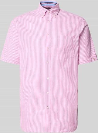 Christian Berg Regular Fit Freizeithemd mit Brusttasche in Pink, Gr&ouml;&szlig;e XXL