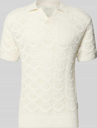 Casual Friday Casual Friday Slim Fit Poloshirt in Strick-Optik Modell Angvig in Offwhite, Gr&ouml;&szlig;e XXL