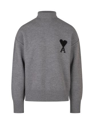 Ami Grey Turtle Neck Sweater