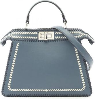 Fendi 2010-2025 Small Leather Peekaboo IseeU satchel - Blu