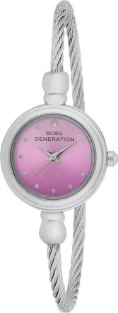 BCBGeneration Sienna Cable Bangle Watch in Silver at Nordstrom Rack