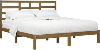 vidaXL Estructura cama sin colchón madera maciza marrón miel 200x200cm vidaXL