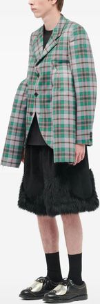 Comme Des Garçons Geruite blazer - Groen