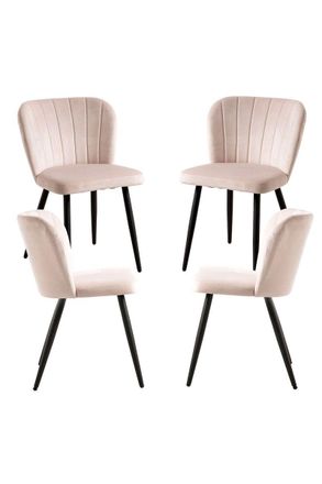 Regalos Miguel Regalos Miguel - Packs Sillas Comedor - Pack 4 Sillas Luk Terciopelo - Beige