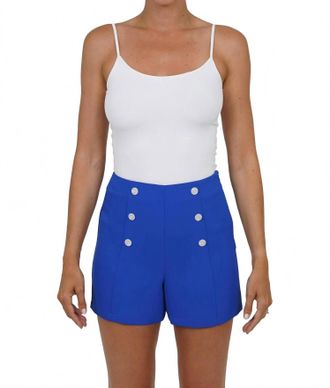 Love Token Kay High Rise Shorts In Blue