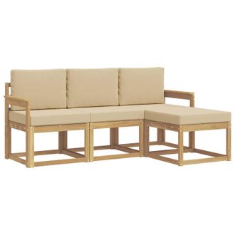 vidaXL Conjunto De Sof&aacute;s De Exterior 4 Pcs Vidaxl