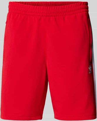 adidas Originals Sweatshorts mit Logo-Stitching Modell BIRD in Hellrot, Größe XXL
