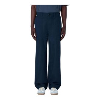 Margaret Howell Wide Trousers, male, Blue, Size: M Wide-Leg Utility Trousers