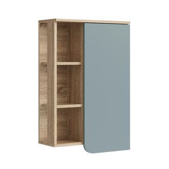 Vicco Armario De Ba&ntilde;o Karen, Gris Azulado, 50 X 75 Cm Con Puerta Y Compartimentos Abiertos