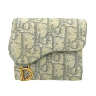 Dior White Canvas Wallet (Tri-Fold) (Pre-Owned)
