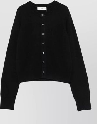 Dunst fine-knit wool round-neck buttoned cardigan