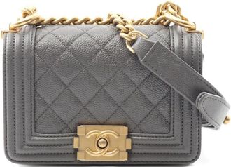 Chanel Borsa a spalla Boy Chanel mini 2021 - Grigio
