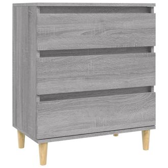 vidaXL Vidaxl - Aparador De Madera Contrachapada Gris Sonoma 60x35x70 Cm