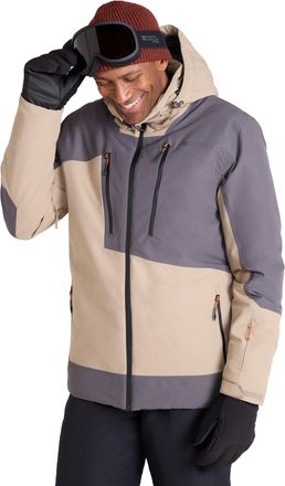 Mountain Warehouse Supernova Mens Ski Jacket - Warm, Breathable, Waterproof & Padded Coat, Thermal Tested -30°C - Best for Autumn, Winter, Skiing, Winter Sports Dark Bei