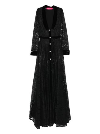 Miau by Clara Rotescu black maxi dress - women - Polyester - 40