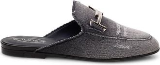 Tod's Tods Denim Logo Mules