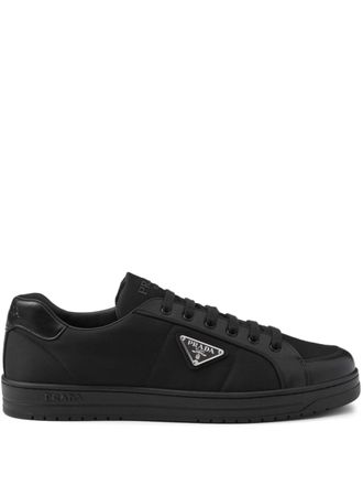 スニーカー PRADA FW25 Black leather sneakers (1E942NF025038 F0632) Black Leather and Re-Nylon Sneakers - Prada - Men | WE IN STYLE