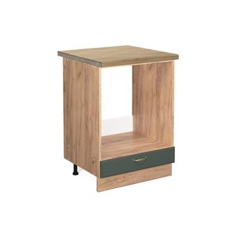 Vicco Armario Para Horno Empotrado Fame-line, Verde Dorado Casa De Campo, 60 Cm, Et Roble Vicco