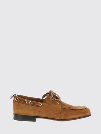 Thom Browne Suede Boat Shoes with Tricolour Flag