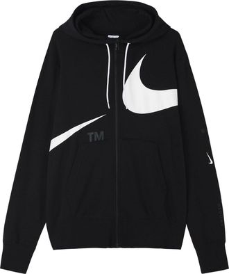 Nike Mens Nike Large Logo Printing Loose Hooded Jacket Autumn Black DD6088-010