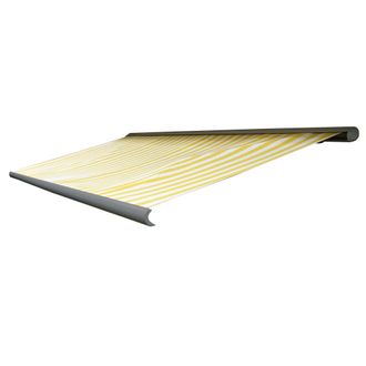Hhg Funda De Recambio Para Toldo T122, Cofre Completo Funda De Recambio Protecci&oacute;n Solar 4x3m, Acr&iacute;lico Amarillo-blanco