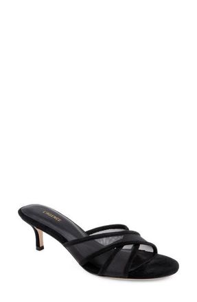L'agence Padua Slide Sandal in Black Mesh at Nordstrom, Size 6.5