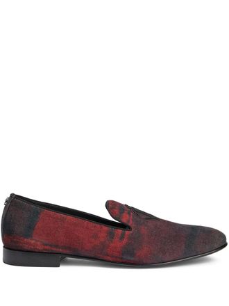 Roberto Cavalli Loafers met geborduurd logo - Rood
