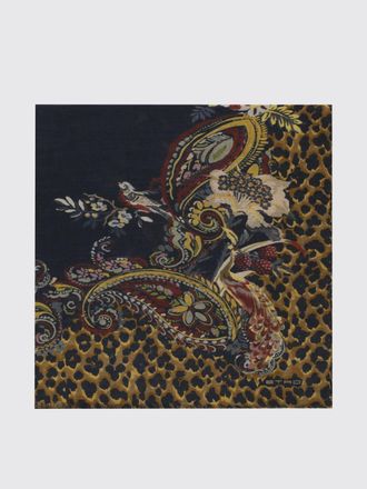 Etro Sciarpa con stampa Paisley in modal e cashmere e bordi sfrangiati