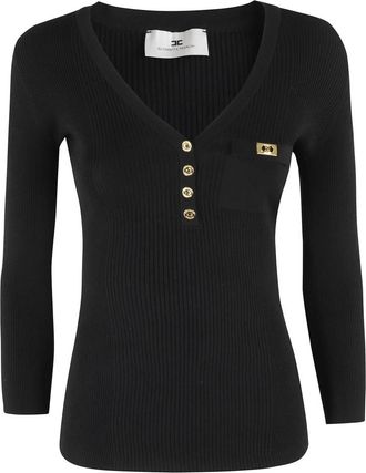 Elisabetta Franchi Donna, Maglie, Nero, XL, new