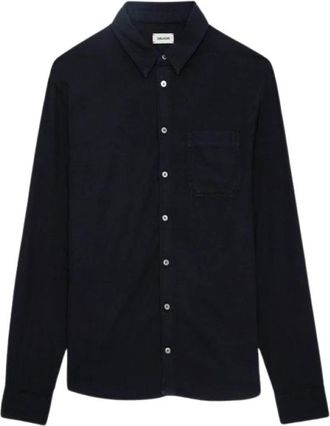 Zadig&Voltaire Overhemden, Heren, Zwart, L, Shirt met lange mouwen