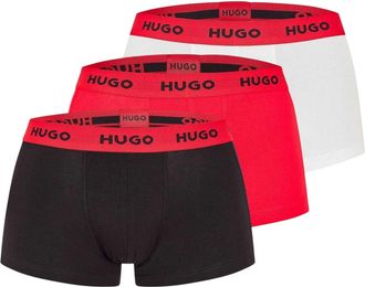 HUGO BOSS Hugo Heren Boxershorts (Set van 3) (Zwart, Rood, Wit)