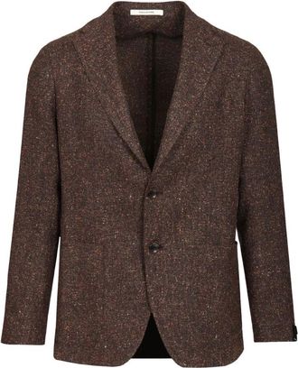 Tagliatore Montecarlo Blazer - Heren - Blazers - Bruin - M - Wol - Jassen